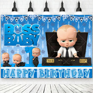 Beast Kingdom | Cartoon Boss Boys Backdrop Kids 1st Birthday Decorations Party Supplies Newborn Baby Shower Banner Photo Shoot Props Girls Gifts