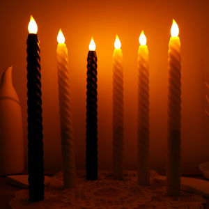 Long Christmas LED Candles Flameless Battery Powered Pointed Candle Light Decorative Church Flickering Candle Light for Event