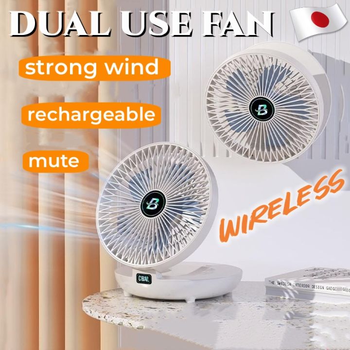 Fan Rechargeable hanging mini fan household dual-use kitchen fan rechargeable portable electric cooling fan with room inverter mute adjustable USB powered sale promo foldeable aircon mist for camping  dormitory small desk fan for office table
