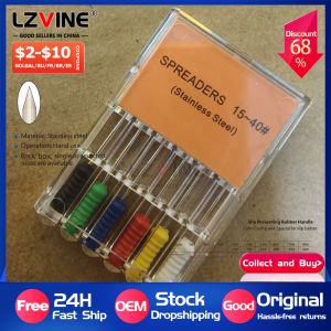 6Pcs 31MM Dental Finger Spreaders File Hand Use Stainless Steel 15-40# 06#Root Cannal Endo Files K H Reamers Pluggle Endodontic