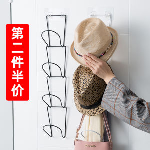 Creative Hat Storage Solution Wall-Mounted Bedroom Bag Organizer No Drilling Required Ideal Home Utility Door Back Hook