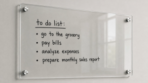 Acrylic Writing Board Wall Calendar – Blank Dry Erase Whiteboard for Planner Goals Habits Grocery To do List