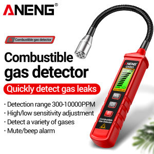 ANENG | ANENG GN803 Combustible Gas Leak Detector 300-10000PPM Flexible Metal Probe Sound Light Alarm for Natural Gas Propane Methane