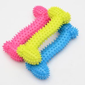Pet Dog Toys Colorful Dental Teething Healthy Teeth Chew Training Play Ball Toy