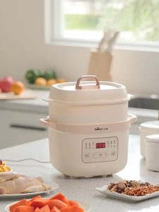 NA - MPASI Cooker Slow Cooker Bear 1.6L Panci Keramik Steamer Food Maker D16C1