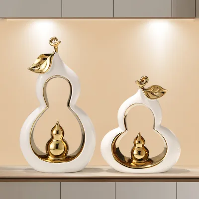 Luxurious Home Decorations Ceramic Peace Happiness TV Cabinet Decorations Moving Gift Entrance Way Decorative Pieces