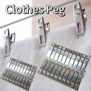 20-100Pcs Clothes Peg Stainless Steel Washing Clips Household Clothing Sealing Clip Windproof Clips Hang Pins Metal Clips Clamps