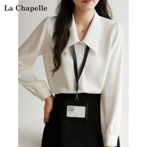La Chapelle | Áo Sơ Mi Dài Tay Cổ Trụ Nhọn Phong Cách Pháp cho Phụ Nữ Mùa Xuân Thu Mới Cập Bến Chất Lượng Cao