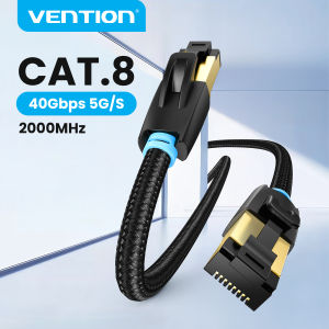 Vention | Vention Cat8 Ethernet Cable SFTP 40Gbps 2000MHz Cat 8 RJ45 Network Lan Patch Cord for Router Modem Internet RJ 45 Ethernet Cable