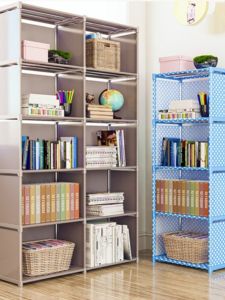 ชั้นหนังสือแบบเรียบง่ายชั้นวางแบบตั้งพื้นได้อย่างอิสระชั้นวางชั้นวางหนังสือบนโต๊ะหนังสือสำหรับนักเรียนชั้นวางหนังสือหัวเตียงประหยัดพื้นที่แบบประหยัด