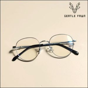Gentle Fawn Kacamata Antiradiasi Blueray Sinar Biru Titanium Ringan Fashion Wanita Trendy Style Bulat Bisa Minus Photocromic Bluecromic 692