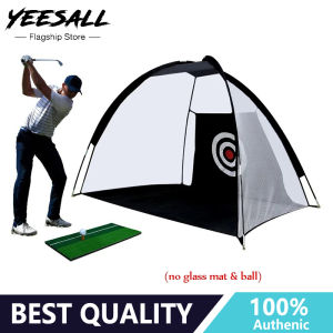 【Best High Quality】Folding Golf 1M/2M/3M Training Net Golf Hitting Cage Practice Training Net Cushion Golf Swing Training Indoor no Outdoor Portable Golf Hitting Net Portable Golf Practice Net Folding Golf Tent