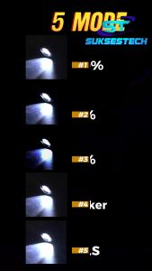 Suksestech Senter Cas Zoom In Out 5 Mode Modif Keren Cahaya Terang Waterproof Rechargeable D89