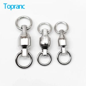 20Pcs Fishing Bearing Swivel Solid Rings Heavy Duty Stainless Steel Fishing Connector #0-#8 for Saltwater&Freshwater Fishing