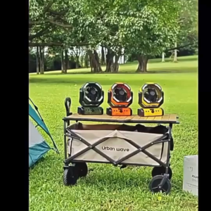 พัดลมโคมไฟ Camping พัดลมไร้สาย พกพาสะดวก ใช้กางเต็นท์ เดินป่า ปิกนิก พัดลมตั้งโต๊ะ