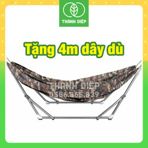 (TẶNG DÂY) Võng dù rằn 2 lớp dài 2m2 rộng 1m6 – Mùng mền Thanh Diệp