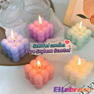 Scented Candle Smokeless Essential Oil Aromatherapy Geometric Rubiks Cube Modeling Birthday Party anniversary Candle