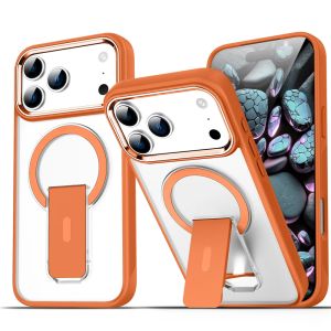 szhaiyu | Luxury Transparent Magnetic Matte Phone Case for iPhone 18 17 Pro Max 16 15 Pro 14Plus 13 12 Shockproof Bracket Protect Cover