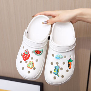 Giày Đế Dày Đi Biển Mùa Hè Cho Nữ Giày Đế EVA Chống Trượt Dễ Mang Đế Giữa Giày Đế Xuồng Hở Mũi Phong Cách Hoạt Hình Ngọt Ngào