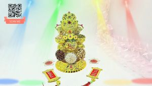 Tháp tỏi ông Địa kỳ lân ôm túi vàng tài lộc - TỎI CÁT TƯỜNG