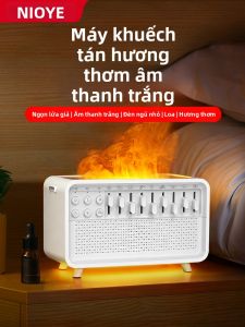 NIOYE | Máy khuếch tán tinh dầu tạo ẩm loa Bluetooth tiếng ồn trắng hỗ trợ ngủ đèn đêm