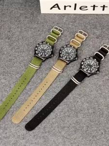 ADDIESDIVE Fashion Mens Analog Watch 50m Waterproof Luminous Tube Nylon Sports Men Military Wristwatches Quartz Watch for Men