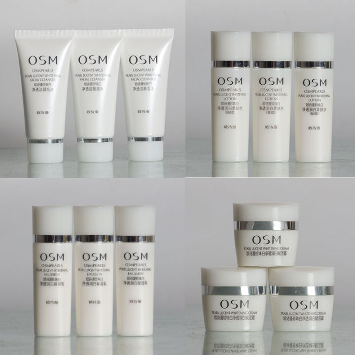 Bộ Sản Phẩm Chăm Sóc Da Du Lịch Osm Pearl White Essence Serum Dưỡng Ẩm, Chống Lão Hóa, Làm Săn Chắc, Kích Thước Nhỏ, Dạng Lỏng