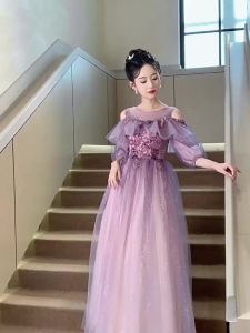 DINNER DRSES High Luxury Lavender Purple Dress New Ladies Banquet Evening Dresses 高级轻奢感高端紫色宴会晚礼服
