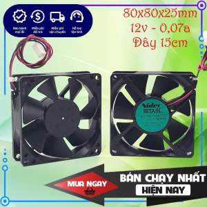 Quạt tản nhiệt Nidec 12v 007a 8cm (80x80x25mm) chính hãng mới