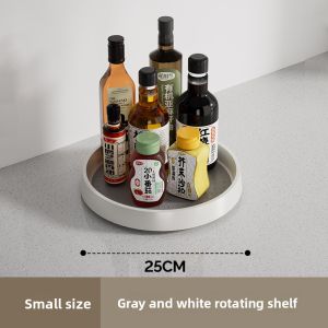 Kitchen Multi-Function Seasoning Rack Rotating Storage Holder for Vinegar Sauce Can Tray Spice Organizer Nordic Style Plastic