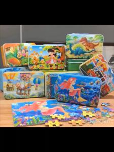 Kids 60pcs Jigsaw Puzzle Set | Double-Sided Educational Puzzle with Storage Box