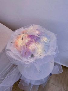 Rose Bouquet Artificial Flower Niche Style Fancy Soap Flower Preserved Fresh Flower for Girlfriend Birthday Present Girls Girlfriends