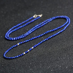 Original Natural Lapis Lazuli Necklace Men and Women Simple Stylish Ins Klein Blue Baby Fine Lanyard Keding Fashion