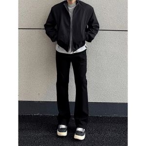 Quần Jeans Nam Đen Form Slim Flared Cao Waist
