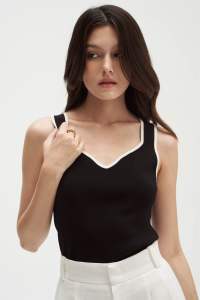 ChiEm- PENNE knit tank top เสื้อแขนกุดผ้าไหมพรม (มีให้เลือก 2 สี)