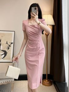 SUYE | Slim Fit Stylish French Niche Dress