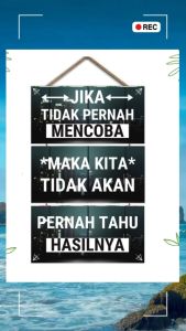 Hiasan dinding kata-kata MOTIVASI model gantung