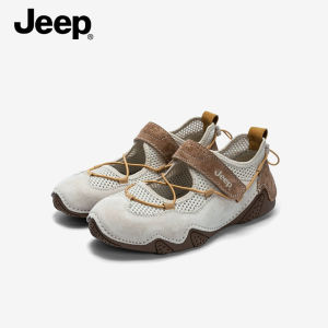 Jeep Spirit Mary Jane Lightweight Soft Bottom Mesh Velcro Flat Flat Casual Sports Womens Sandals