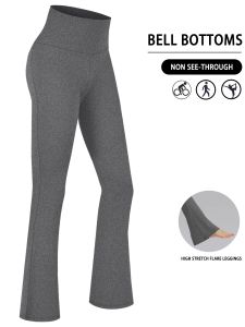 Plus Size Womens Super Soft High Waisted Flare Pants Leggings Tummy Control Soft Bootleg Bell Bottoms Running