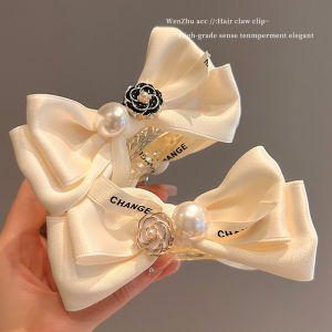 กิ๊บติดผมรูปฉลามสีดำพร้อมโบว์ผีเสื้อสำหรับผู้หญิง กิ๊บติดผมทรงหัวกลม จับจีบ แฟชั่นใหม่ สไตล์เกาหลี ประดับผมแบบไฮเอนด์