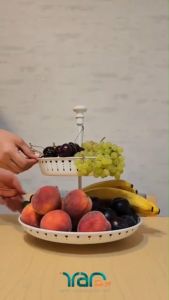 IKEA GARNERA จานเสิร์ฟ 2 ชั้น ชั้นวาง หิ้วได้