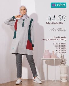 ALNITA ATASAN AA 58 058: Atasan Wanita Kaos Adem Terlaris