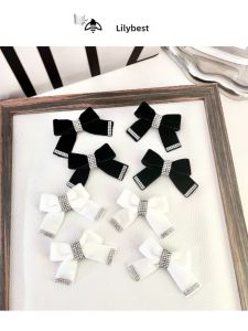 Mini Velvet Butterfly Knot Brooch Pin Sweet Style Black White DIY Accessories Fashionable Jewelry for Women Fresh out New Item