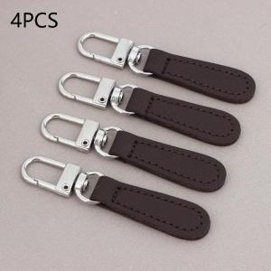 EELHOE | 4pcs PU Leather Zipper Pulls Replacement Fasteners for Bags Luggage Purses And Backpacks Durable Pull Tabs