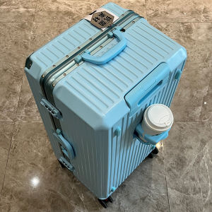 Large Capacity Aluminum Frame Luggage Multi-Functional Trolley Case 30-Inch Leather Case Universal Wheel New Arrival Travel Suitcase Men and Women 28