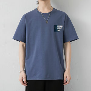 Áo Thun NASA Cotton Nguyên Chất Tay Ngắn Mùa Hè Thời Trang Lụa Băng Cổ Tròn Nụ Cười Tay Lửng Áo Thun Nam Tay Ngắn Thoáng Khí