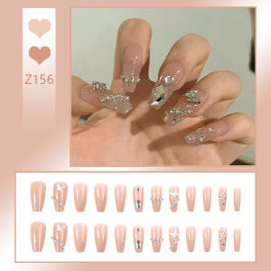 สติ๊กเกอร์ติดเล็บ Macaron น่ารักและอเนกประสงค์เคล็ดลับเล็บสั้นนักเรียนลายจุดสําหรับแต่งเล็บเสริมความงามสีขาว