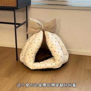 Tent Mèo Hình Bướm an Toàn Ấm Áp Dày Dặn Mùa Đông Dùng Trong Nhà Hình Mái Nhà Phù Hợp Với Mọi Kích Thước