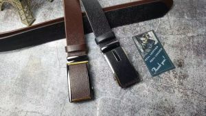 Thắt lưng công sở da bò miếng khóa lăn BL102LD (35mm) - 100% da bò thật BH 3 năm