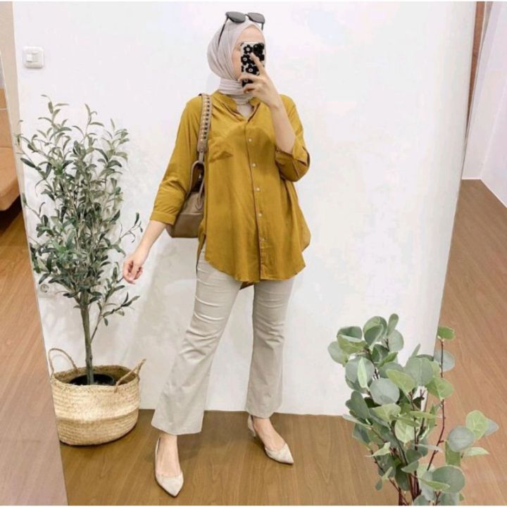 KEMEJA WANITA RAYON PREMIUM